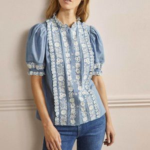 Embroidered Short Sleeve Shirt